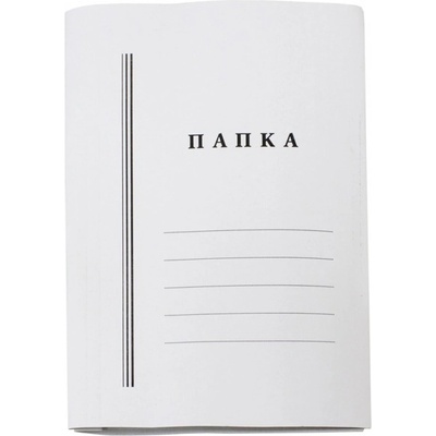 Office Папка картонена, с машинка, бяла, 300гр/м2