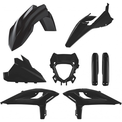 POLISPORT kompletní sada plastů (FULL KIT) BETA RR 2T/4T RACING 25-26; RR 2T/4T X-PRO 25-26 v sadě kryt světla (8399100002) a kryty tlumičů (8399100003) barva černá