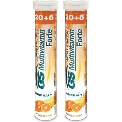 GS Multivitamín šumivý Forte pomaranč 25 tabliet