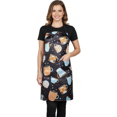 Готварска престилка, ръкохватка и ръкавица с цветни чаши