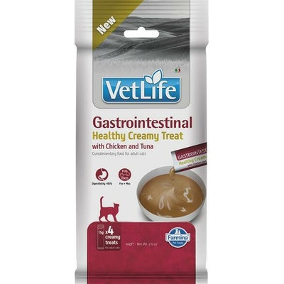 Farmina Creamy Vet Life Cat Gastrointestinal with Chicken & Tuna maškrta pre mačky 60 g