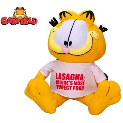 Mikro Гарфийлд - "Лазаня: Най-съвършената храна на природата" 24см плюшено седящо