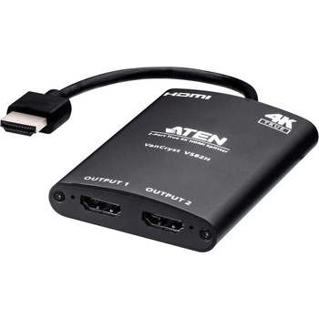 ATEN Сплитер Aten VS82H, от 1x HDMI(ж) към 2x HDMI(ж), 4K@60Hz, черен (VS82H)