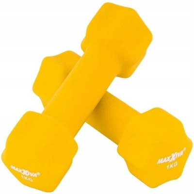 Maxxiva Činky potažené pogumované 2 x 1 kg