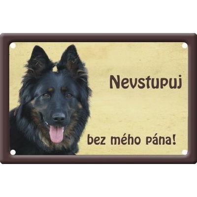 Plechová psí cedule, Chodský pes, Nevstupuj bez mého pána