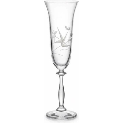Bohemia Crystal sklenice na šumivé víno dekor ELEGANCE 6 x 190 ml