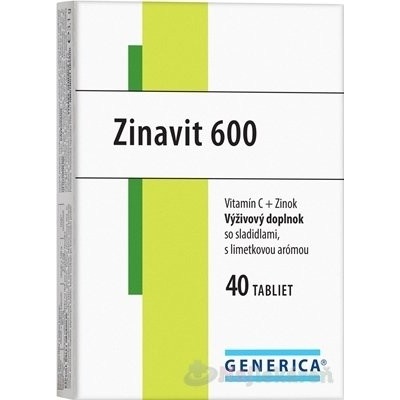 Generica Zinavit 600 s limetkovou arómou 40 ks