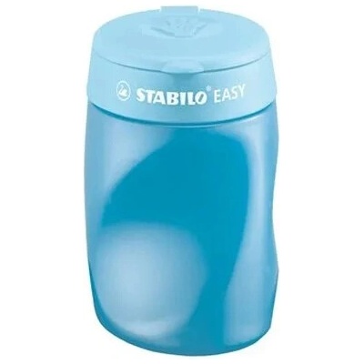 STABILO Strúhadlo, trojdierkové, so zásobníkom, pre pravákov, STABILO "Easy", modré