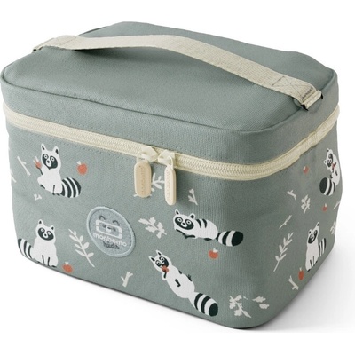 Monbento Dětská termotaška na jídlo Frosty Green Raccoon