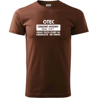 Otec uradne hodiny tričko čokoládová