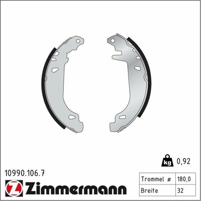 Sada brzdových čeľustí ZIMMERMANN 10990.106.7