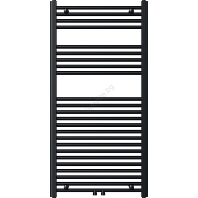 FERRO - Радиатор за кърпи за баня 644W/230V 120x60 cm, черен, прав (NR0093)