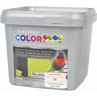 KITTFORT Colorline Barva na stěnu, vanilka, matná, 1,5 kg