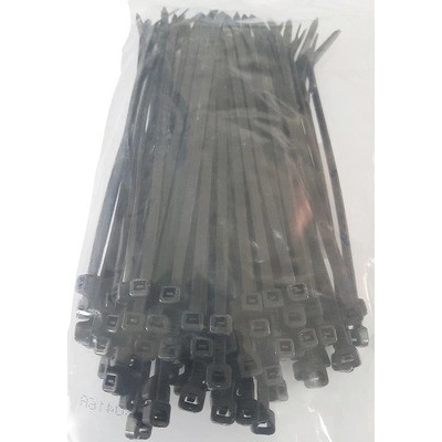 Sťahovacie pásky VPC čierne 3,6x140 mm 100 ks