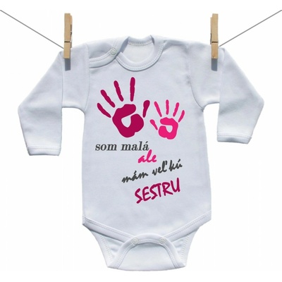 Boodyy Body s dlhým rukávom Som malá ale mám veľkú sestru