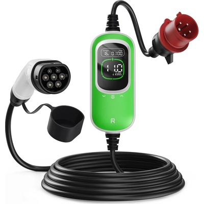EVSE AC přenosná třifázová nabíječka pro elektromobily pro domácnosti 11kW 400V 16A 6m kabel s konektorem T2 – Zbozi.Blesk.cz