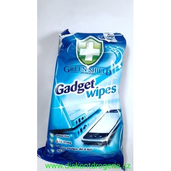Green Shield Gadget Wipes na obrazovky laptopy telefony vlhčené ubrousky 50 ks