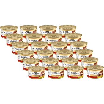 Gourmet Gold s hovädzím mäsom a kuraťom v paradajkovej omáčke 24 x 85 g