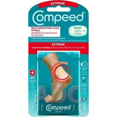 Laboratoire HRA Pharma Compeed NÁPLASŤ NA PĽUZGIERE Päta 5 ks
