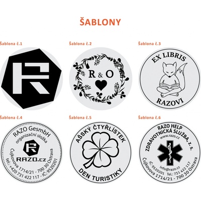 RAZO Štoček do razítka o průměru Ø 52 mm (R-552; R-552D) – Zboží Mobilmania