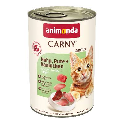 Výhodné balenie animonda Carny Adult 12 x 400 g - morčacie, kuracie a králičie