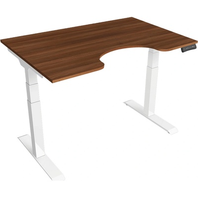 Delso Výškovo nastaviteľný stôl PROJUSTER CARVE 80 x 180 cm orech / biela