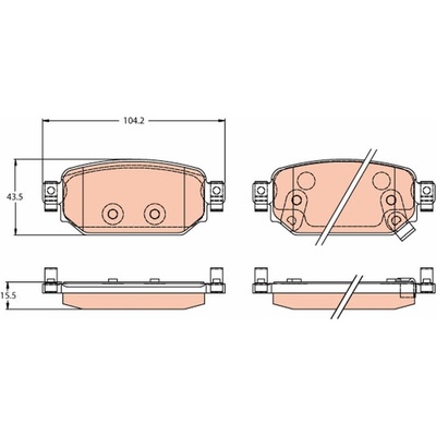 Sada brzdových platničiek, vždy 4 kusy v sade TRW GDB2172