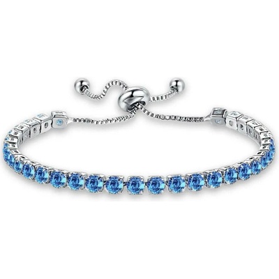 Elanis Jewel Náramek Virginia Lake Blue s modrými krystaly Swarovski EJ00694