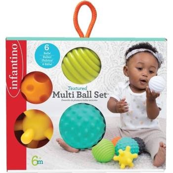 Infantino Бебешки сензорни топки Infantino - 6 броя, различни текстури (IN206688)