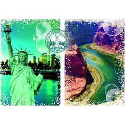 Grafika - Puzzle Travel around the World - USA - 2 000 piese