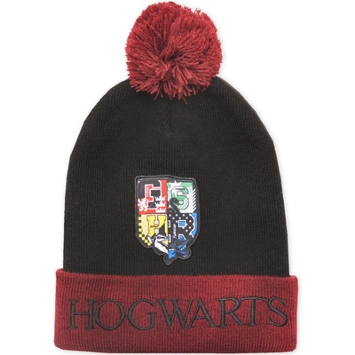 EplusM chlapčenská čiapka s brmbolcom Harry Potter bordová