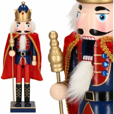 SPRINGOS Luskáčik Kráľ so žezlom 38 cm modro-červený