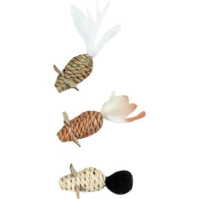 Karlie Myš s peřím pletená 5 x 3 ks