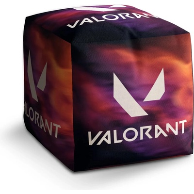 Sablio Taburet Cube VALORANT Glow: 40x40x40 cm