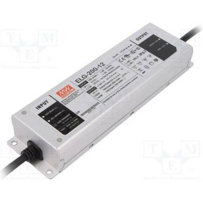 MEAN WELL ELG-200-12 Napájecí zdroj: spínaný; LED; 192W; 12VDC; 16A; 100÷305VAC; IP67