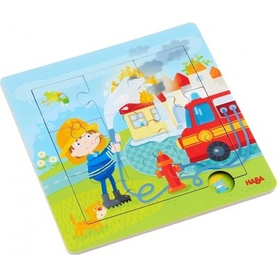 Haba rámové puzzle Hasičský sbor
