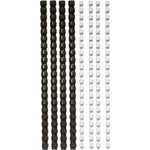 Fellowes Спирала, пластмасова, 6 мм, 10-20 листа, fellowes, 25 броя, черна 5330302 (5330302)