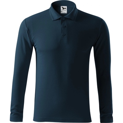 MALFINI Malfini pique polo ls 221 / Мъжка поло риза с дълъг ръкав - тъмносиня xxxl (2210218)