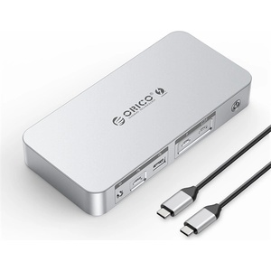 ORICO Док станция за преносими компютри на Orico - TB4-SV (Вход: Thunderbolt, изход: HDMI/DP/3, 5 мм жак/RJ45/USB-A+C/PD85W, тъмно сив) ORICO-TB4-SV-EP (ORICO-TB4-SV-EP)