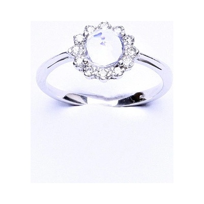 Čištín stříbrný přírodní křišťál čiré zirkony T 1495