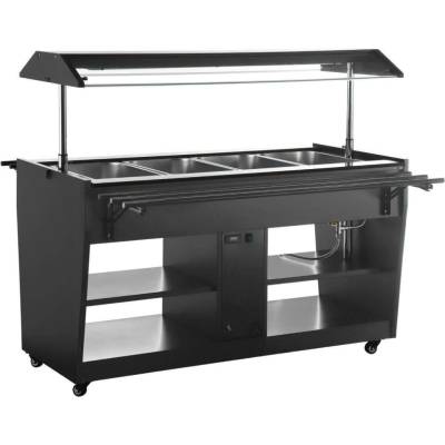 Gastrofans Buffalo vyhřívaný bufetový bar černý - 4x 1/1 GN - 2 kW