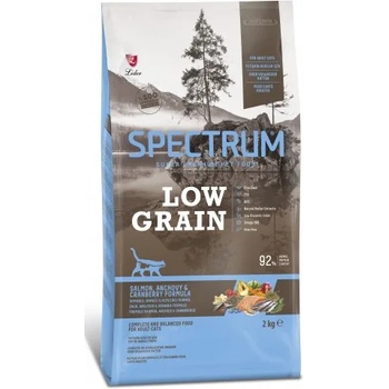 Lider Pet Food Spectrum Low Grain Salmon, Anchovy & Cranberry Adult Cat - Пълноценна храна за израснали кoтки от всички породи със сьомга, аншоа и червена боровинка - 2 кг, Турция