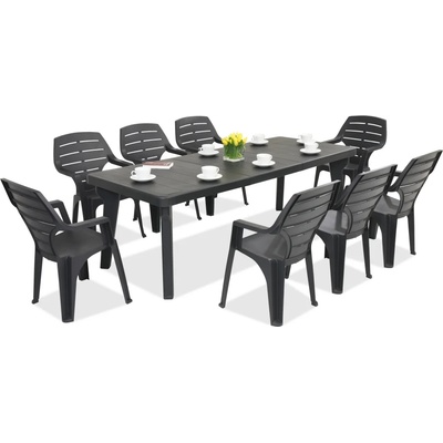 BICA Градински мебели Bergen/Marne за 8 души (BC437ANT + 8xBC27ANT)