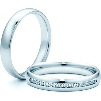 Image 1 of SAVICKI Сватбени халки: бяло злато, кръгли. 3.5 мм