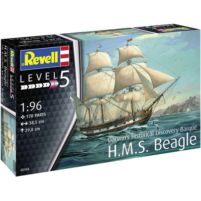 REVELL Plastic ModelKit loď 05458 H.M.S. Beagle 1:96 – Zboží Mobilmania