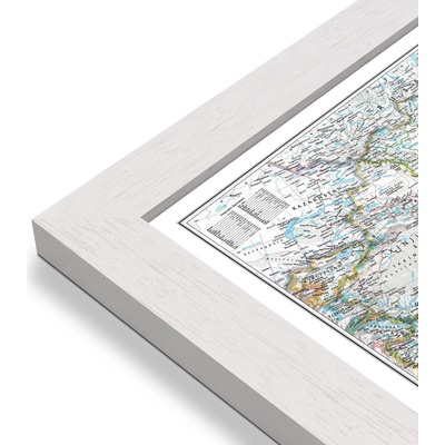 National Geographic Čína - nástěnná mapa Classic 77 x 61 cm Varianta: mapa v dřevěném rámu, Provedení: Pegi bílý