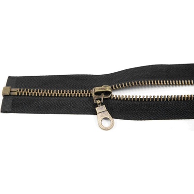 Deliteľný kovový starokovový zips č.5 viac farieb - dĺžka (30 - 100 cm) 35 cm čierna
