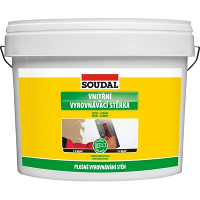 Soudal Vnútorná vyrovnávacia stierka 30kg vhodná na všetky druhy omietok