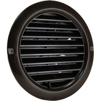 Image 1 of Dalap Кафява вентилационна pvc решетка с механични жалузи и фланец Ø 100 мм (8585)
