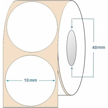 ZINTA Самозалепващи SGP етикети ZINTA, кръгли, 10mm, 13.480 ет. / ролка (10X10X13480-SGP-R)